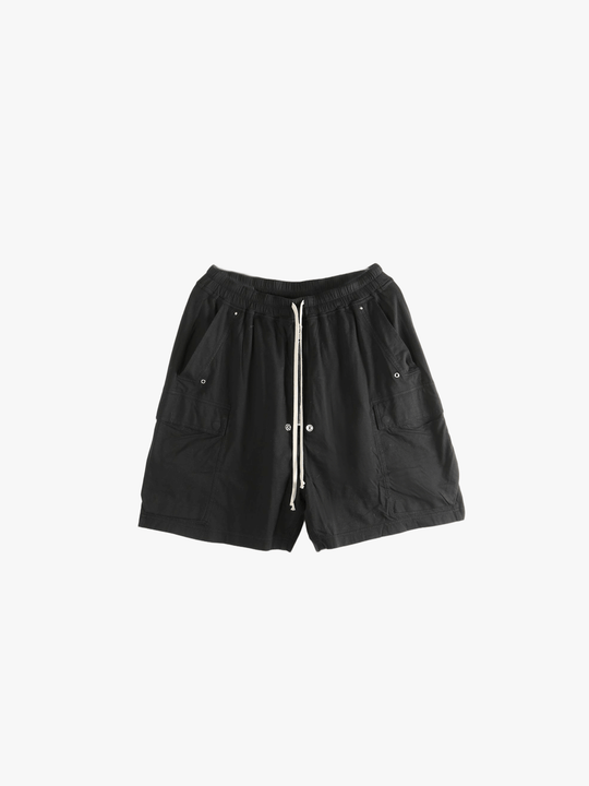 Black shorts, front view