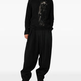 YOHJI YAMAMOTO POUR HOMME - Men Round Neck Long Slv/ Pt-A