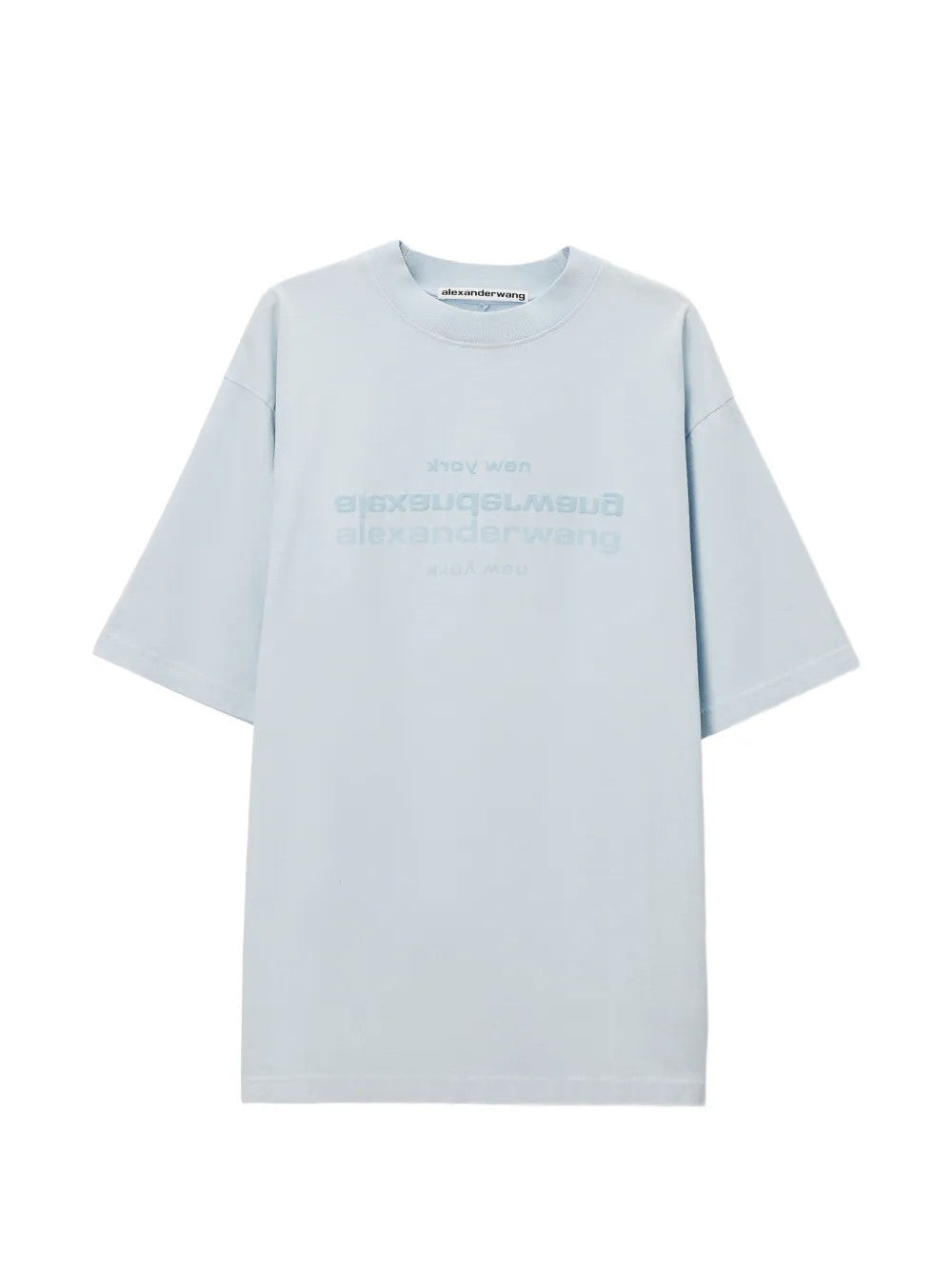 Blue t-shirt, front view