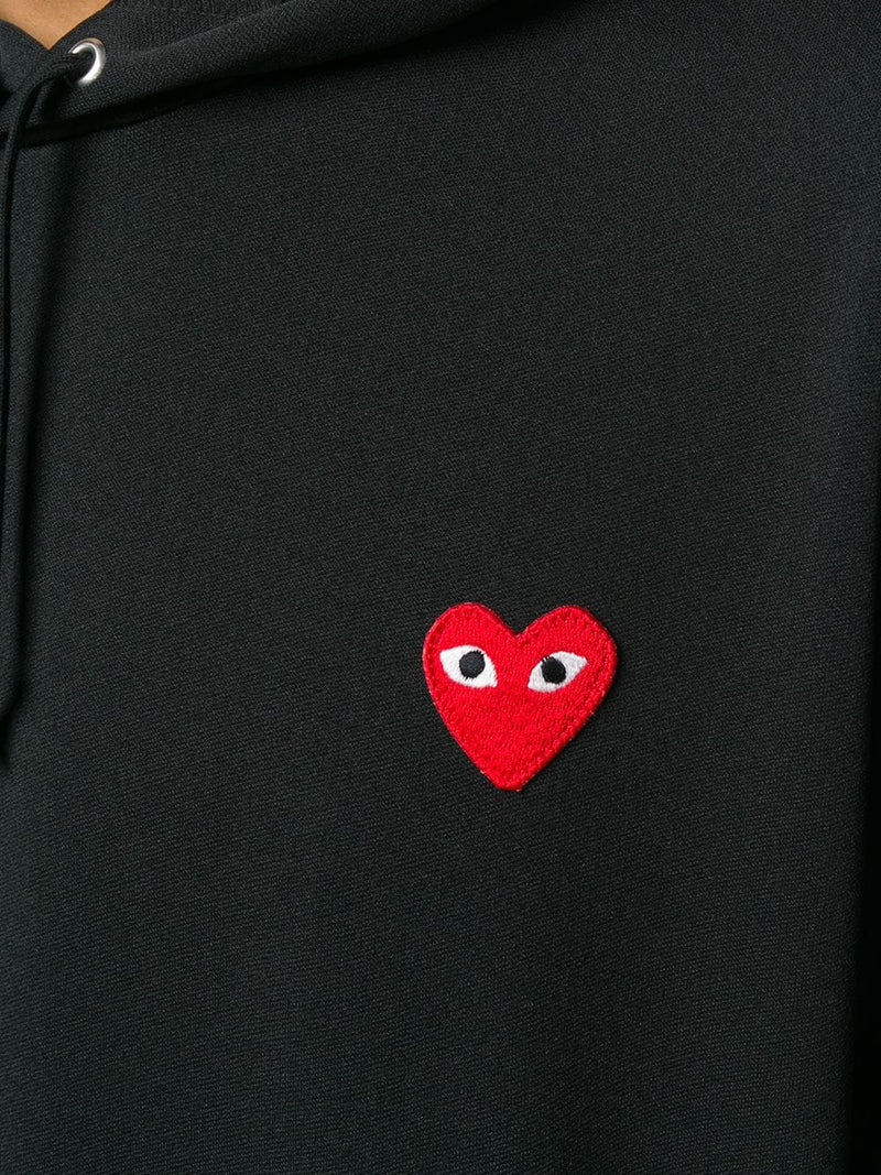 COMME DES GARCONS PLAY Men Small Red Heart Hoodie