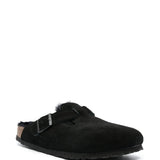 Black sandals, front view