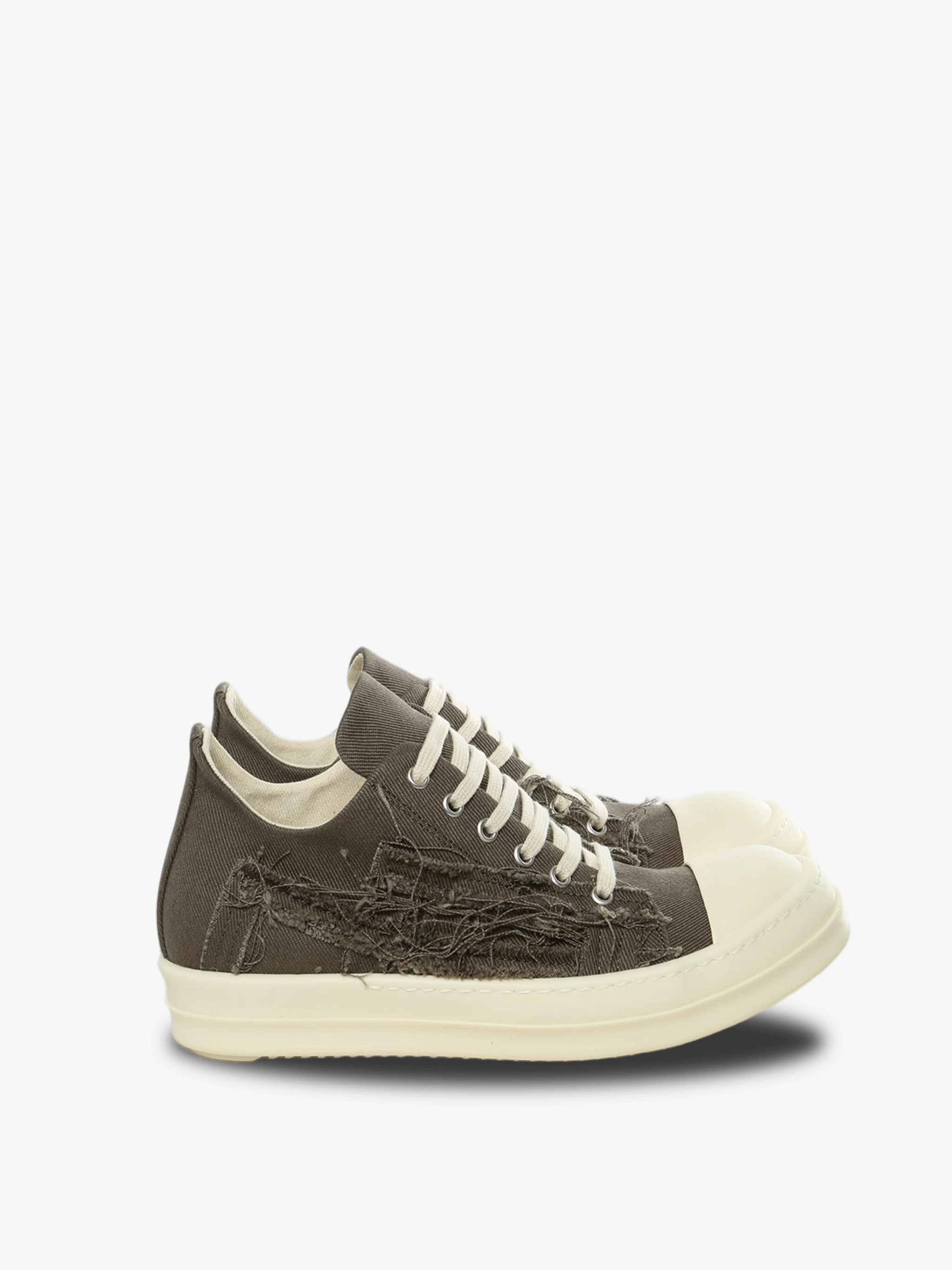 Brown sneakers, front view