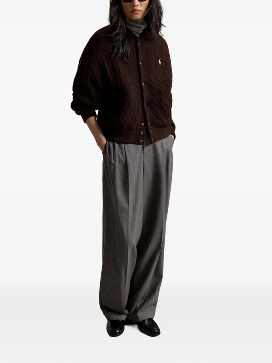Brown jacket, full body view