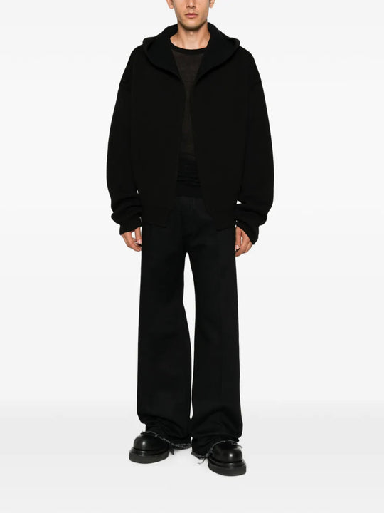 Black hoodie, full body view