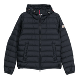 navy jacket, front view