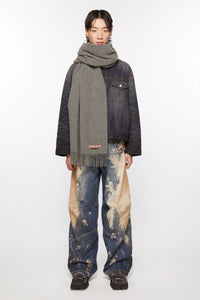 ACNE STUDIOS - Unisex Fringe Oversized Wool Scarf