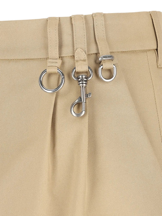 Close up of Tan skirt, showing detail