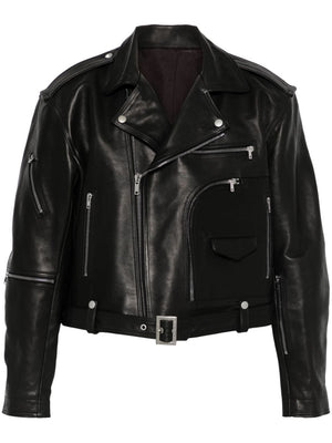 RICK OWENS - Men Giacca Pelle Cropped Jumbo Bauhaus Stooges Jacket