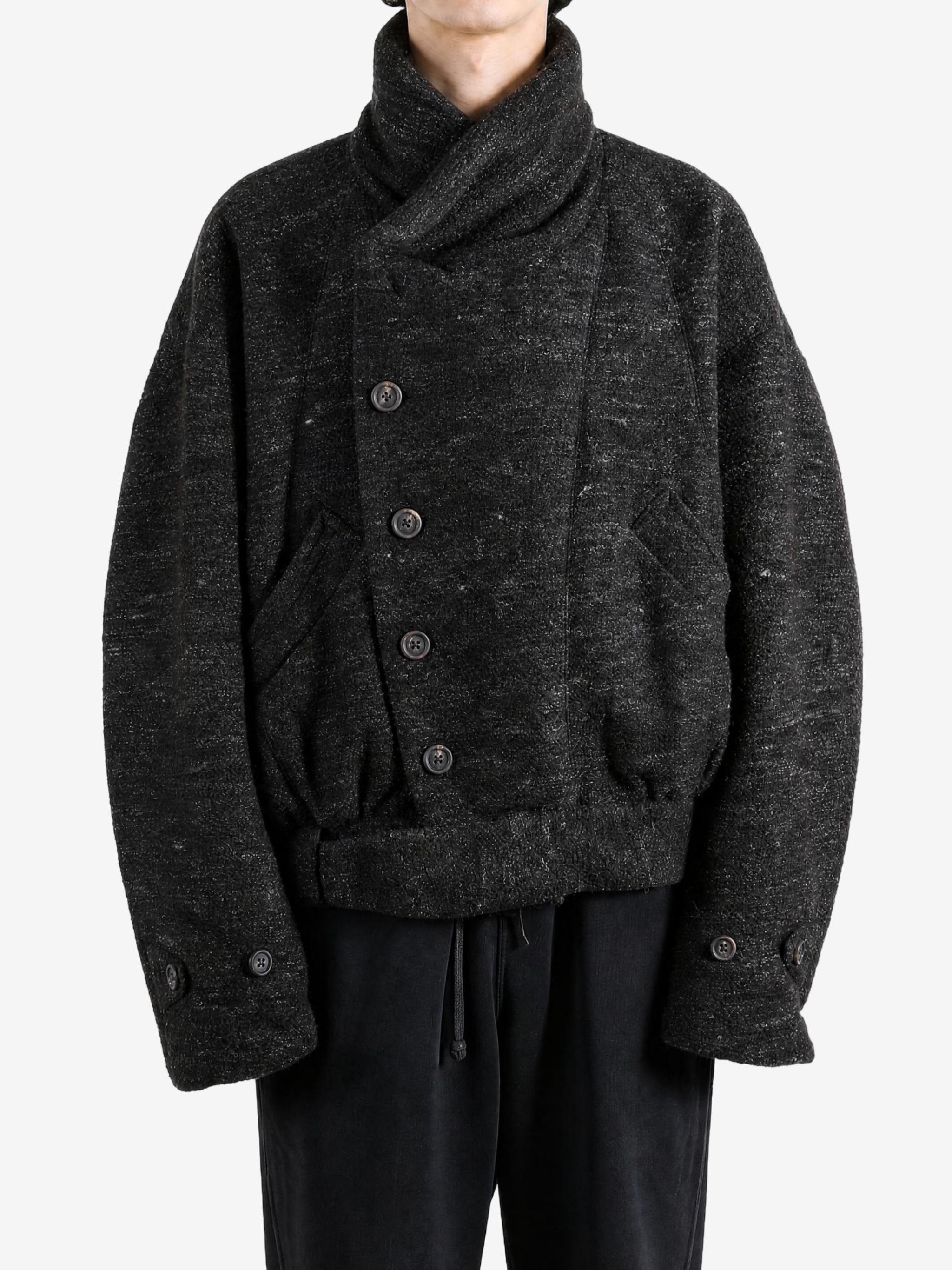 Black jacket, full body view