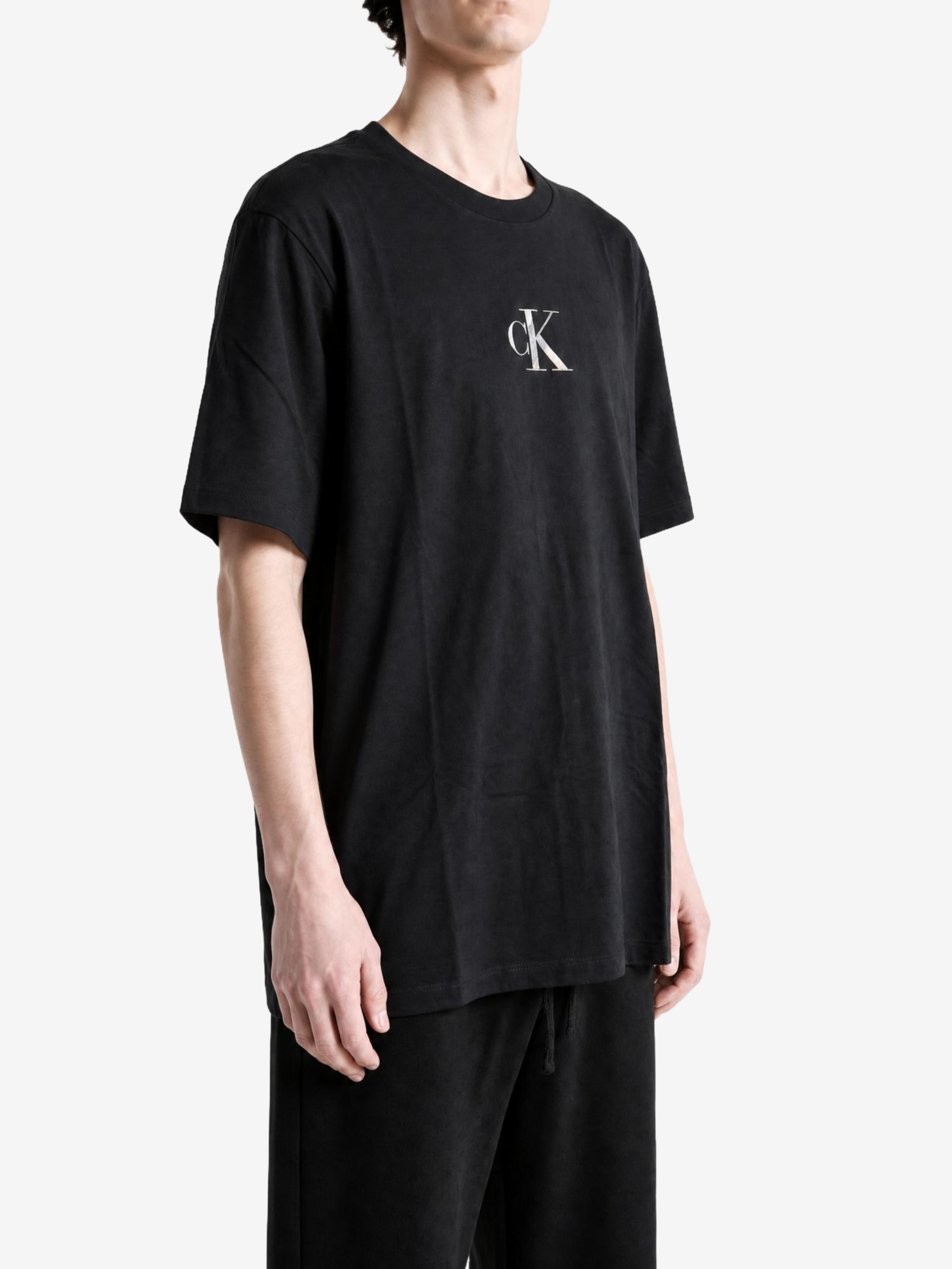 Black t-shirt, front view