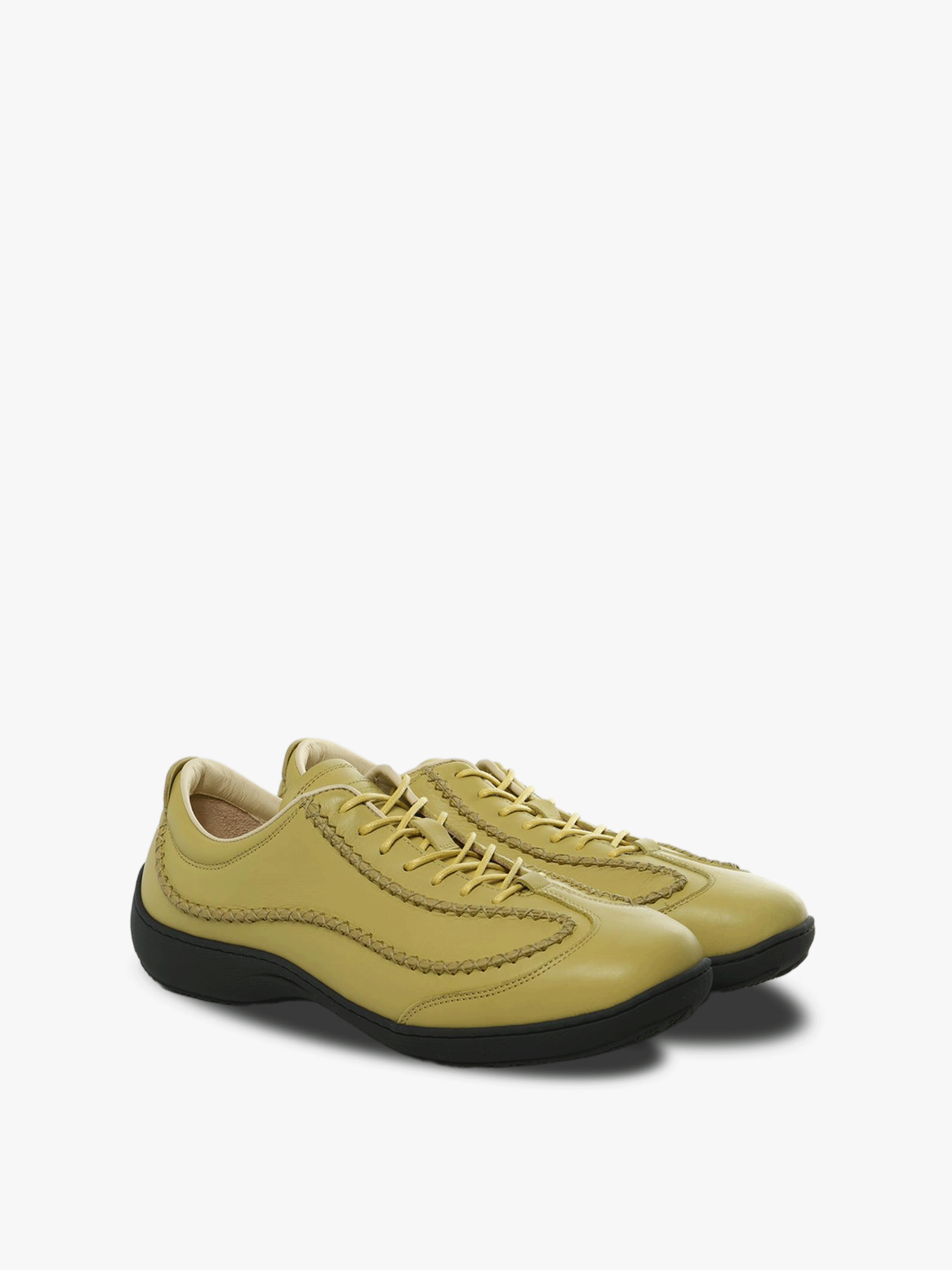 Yellow sneakers, side view