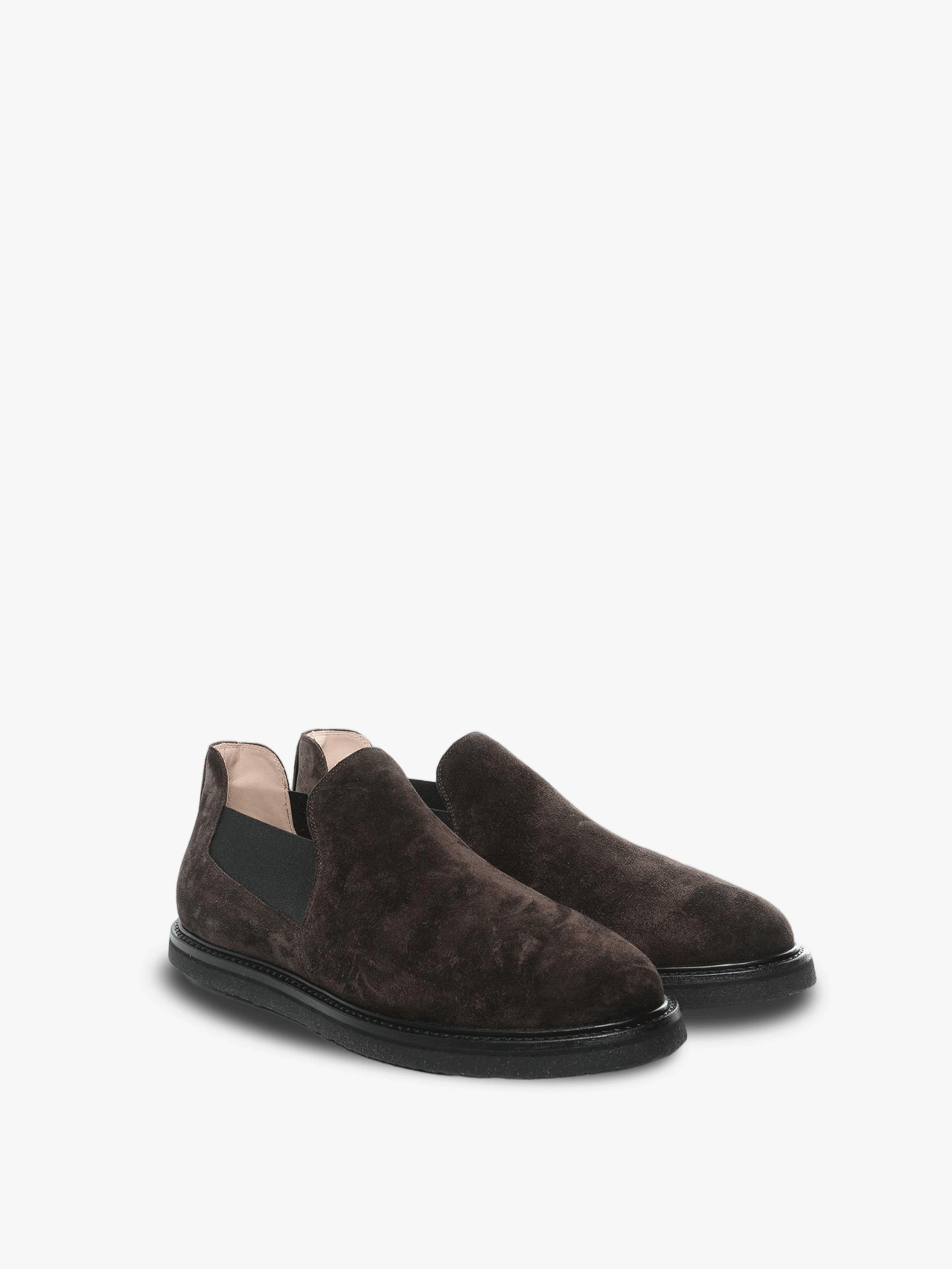 Brown shoes, side view