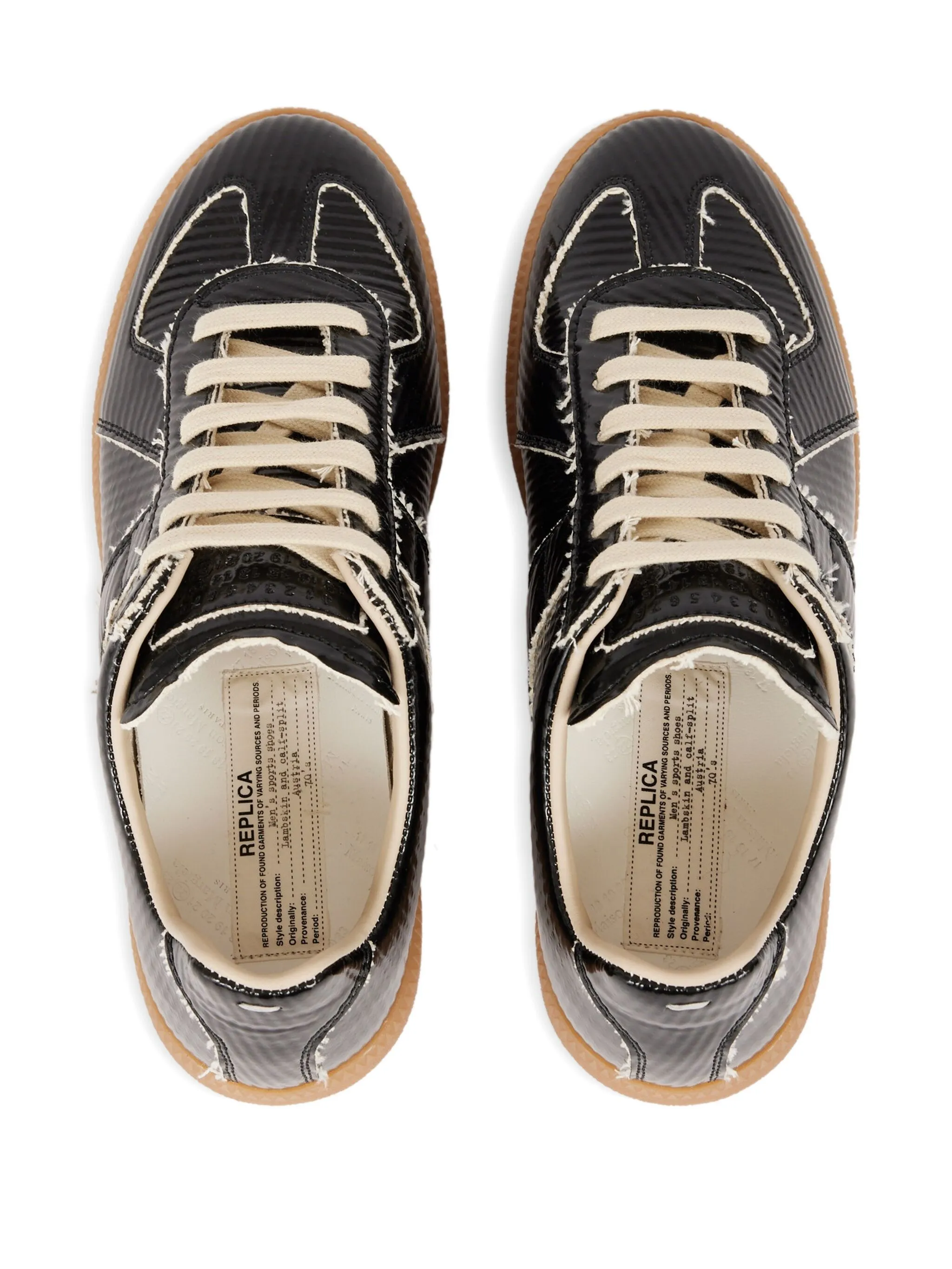 Brown shoes, top view