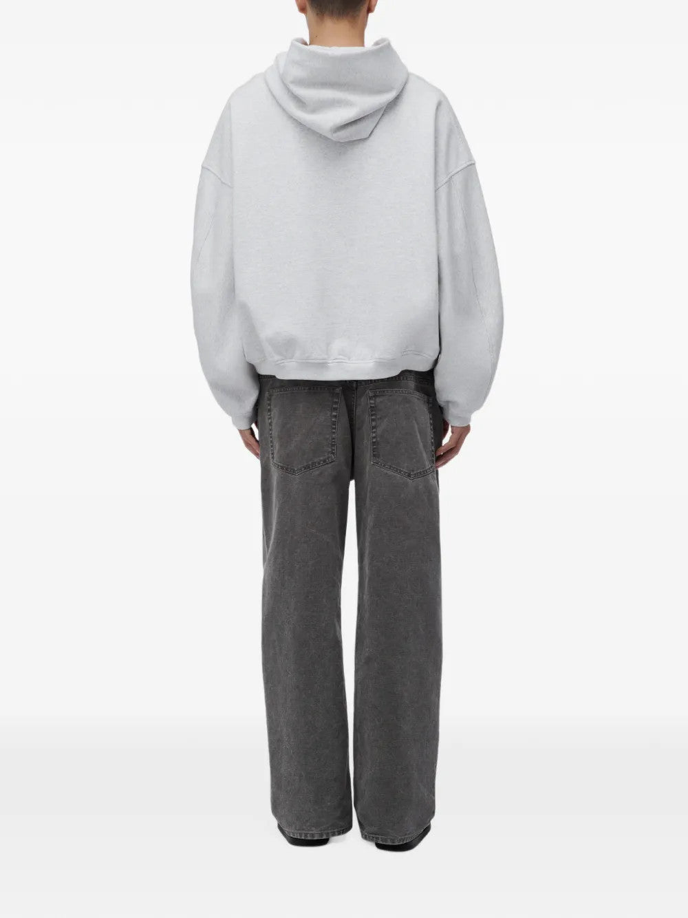 Grey hoodie, full body view