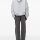 Grey hoodie, full body view