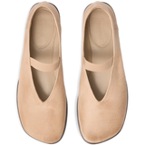Beige loafer shoe,top view
