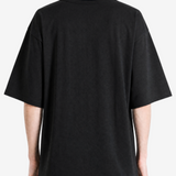 Black t-shirt, full body view