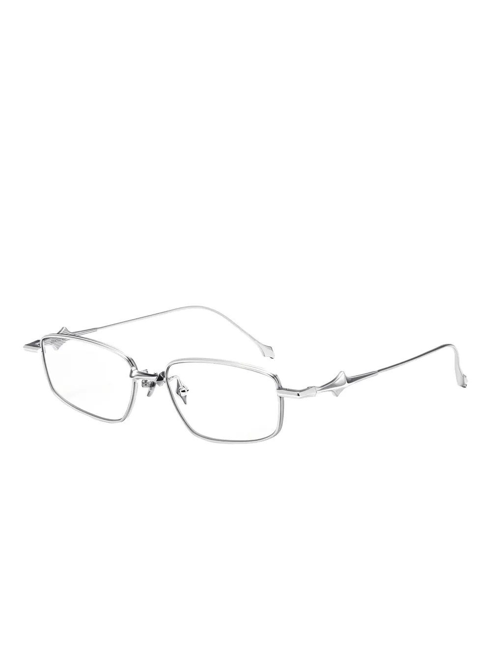 Silver eyeglasses ,side view