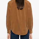 Brown shirt, full body view