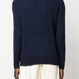 POLO RALPH LAUREN - Men Long-Sleeve Wool/Cashmere Cable Knit Crewneck Sweater