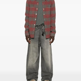 Red shirt, full body view