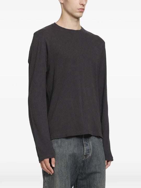 Black knitwear, full body view