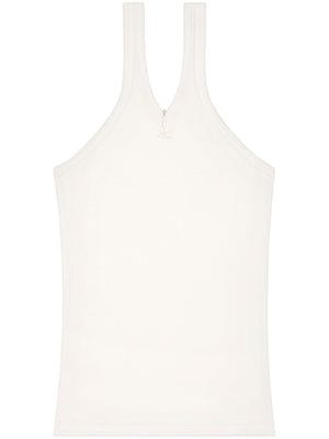 COURRÈGES - Women Criss Cross 90'S Rib Tank Top