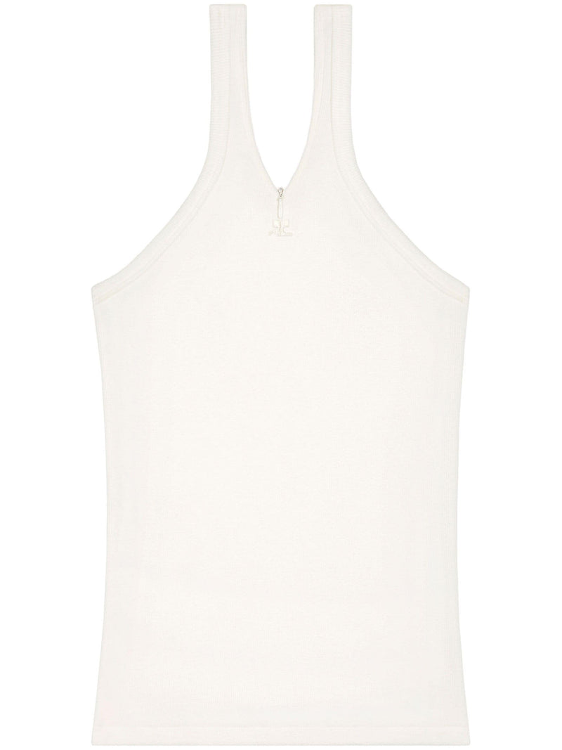 COURRÈGES - Women Criss Cross 90'S Rib Tank Top