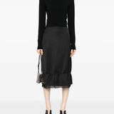 Black skirt , full body view