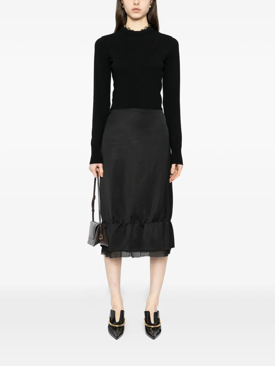 Black skirt , full body view