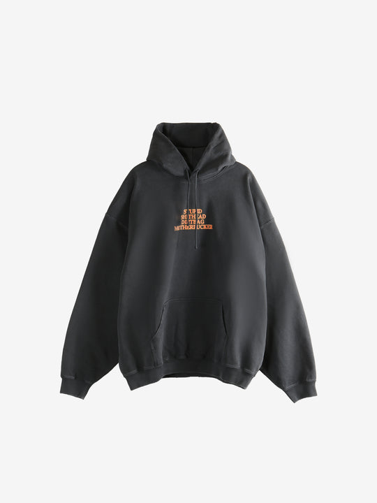 Black hoodie, front view