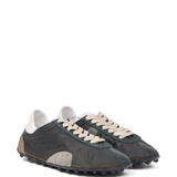 green sneakers, side view