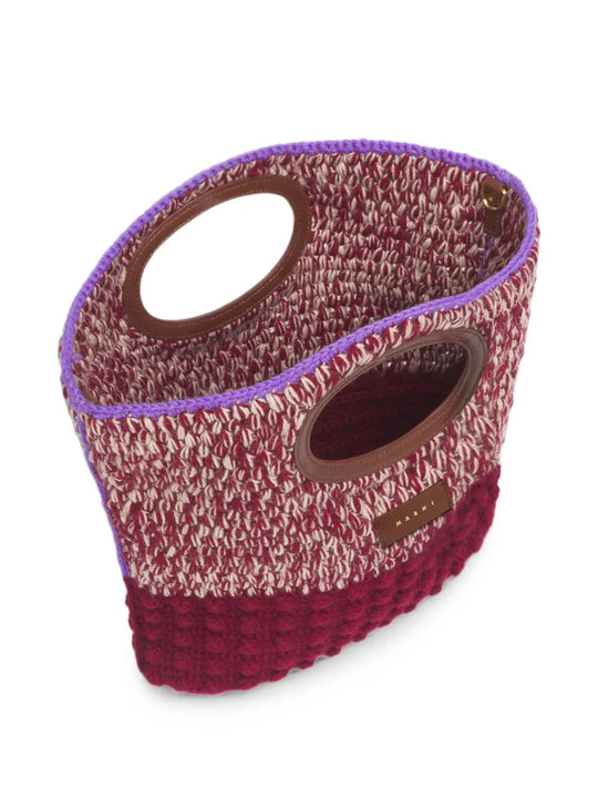Burgundy bag, front view