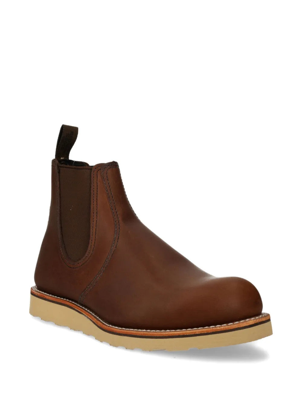Brown boots, front view