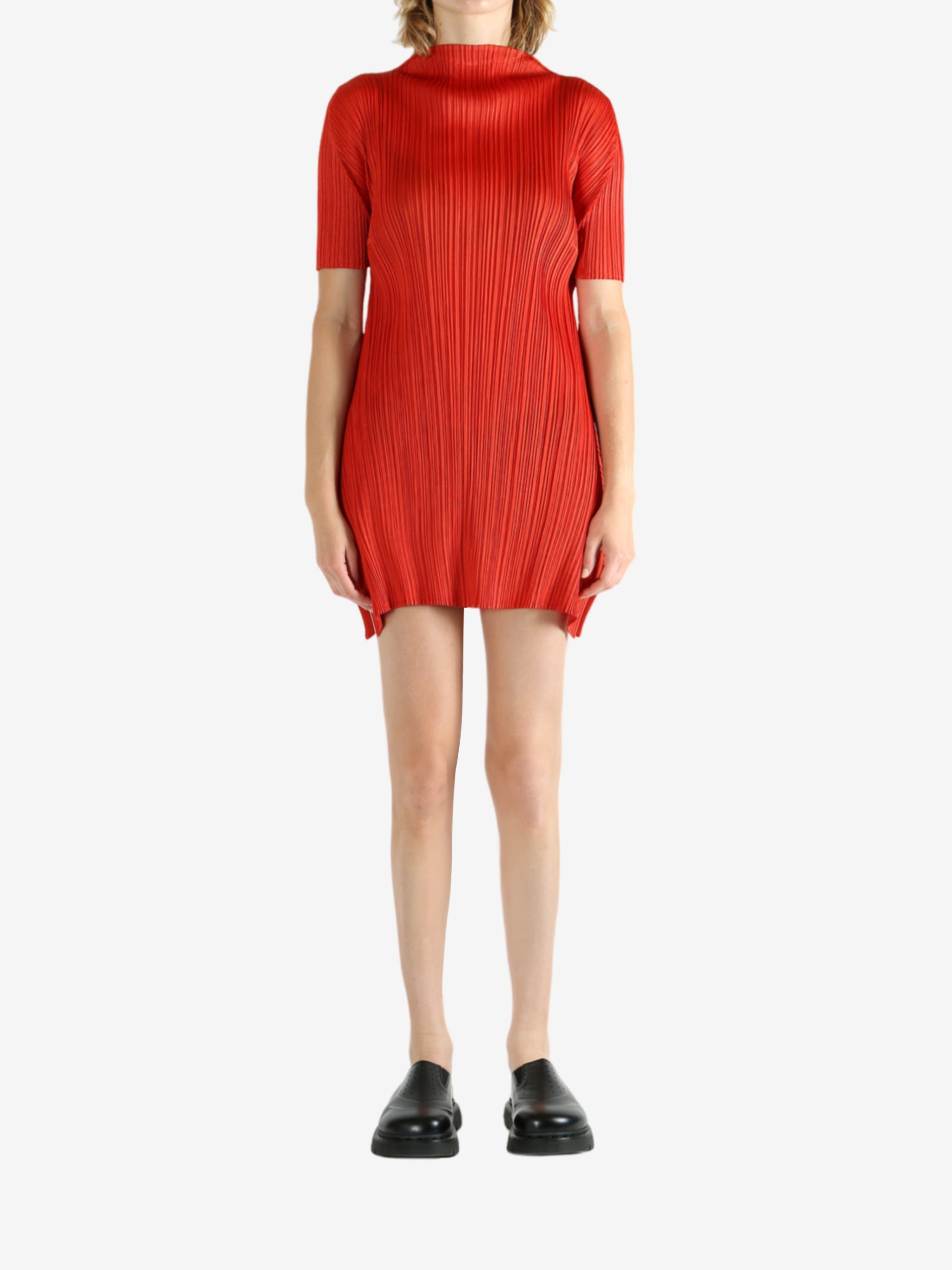 Red dress, full body view