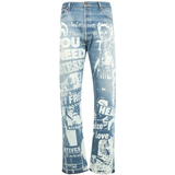 Blue pants, front view