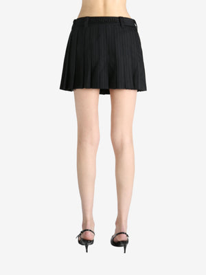 MIU MIU - Women Pleated Pinstripe Mini Skirt