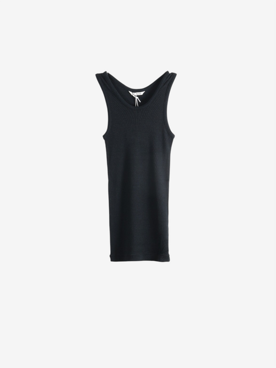 Black t-shirt, front view