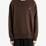 Brown hoodie, full body view