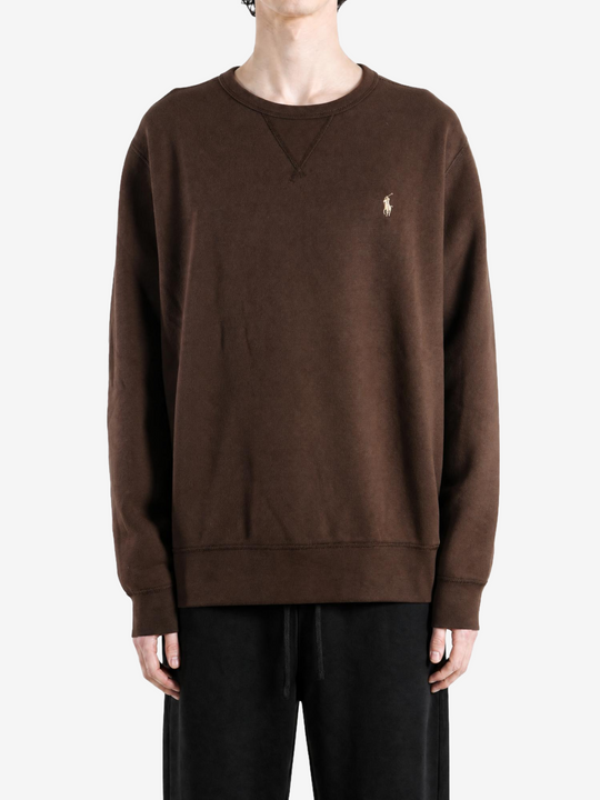 Brown hoodie, full body view