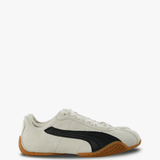 Tan shoes, side view