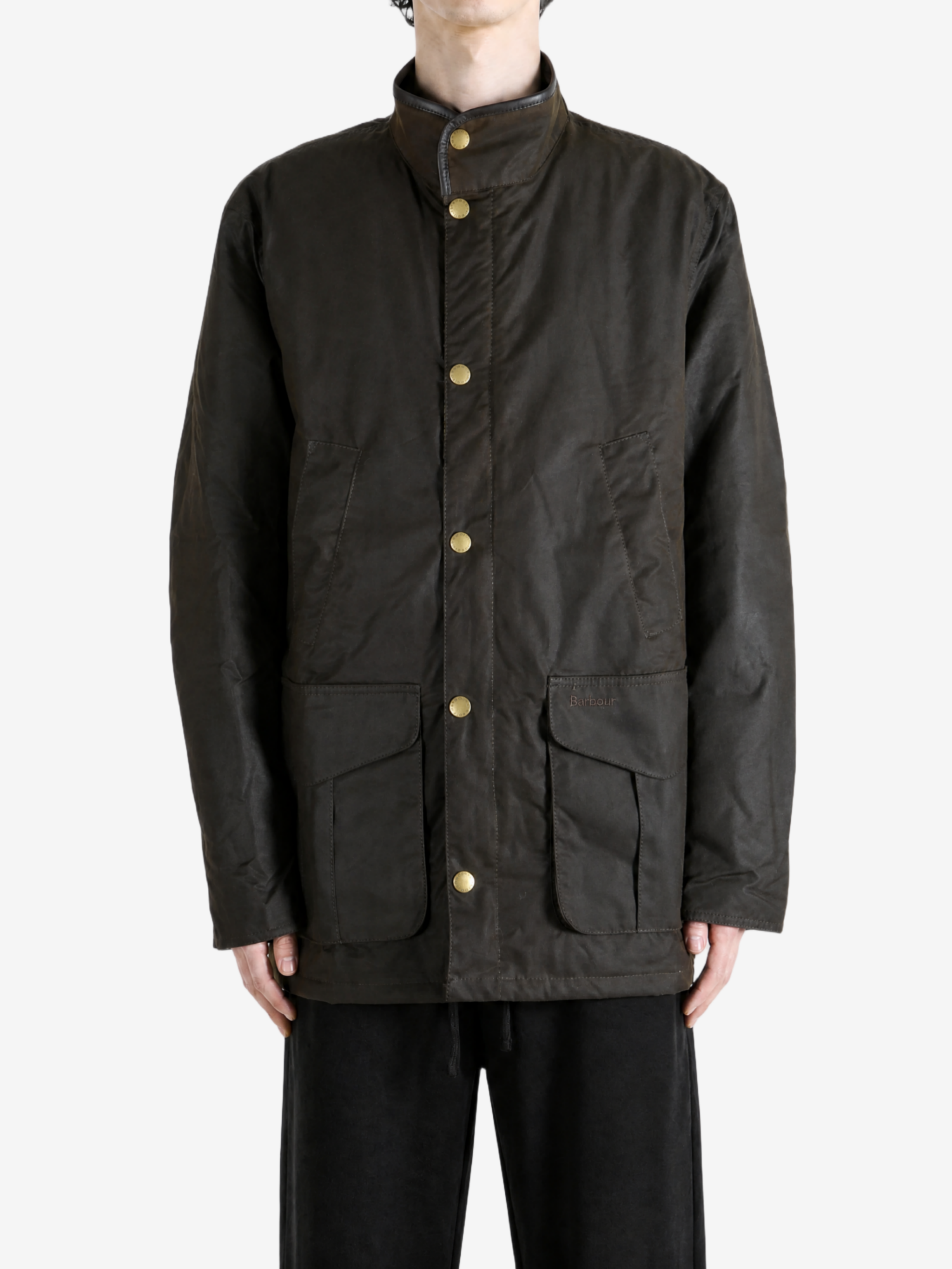 Brown jacket, full body view