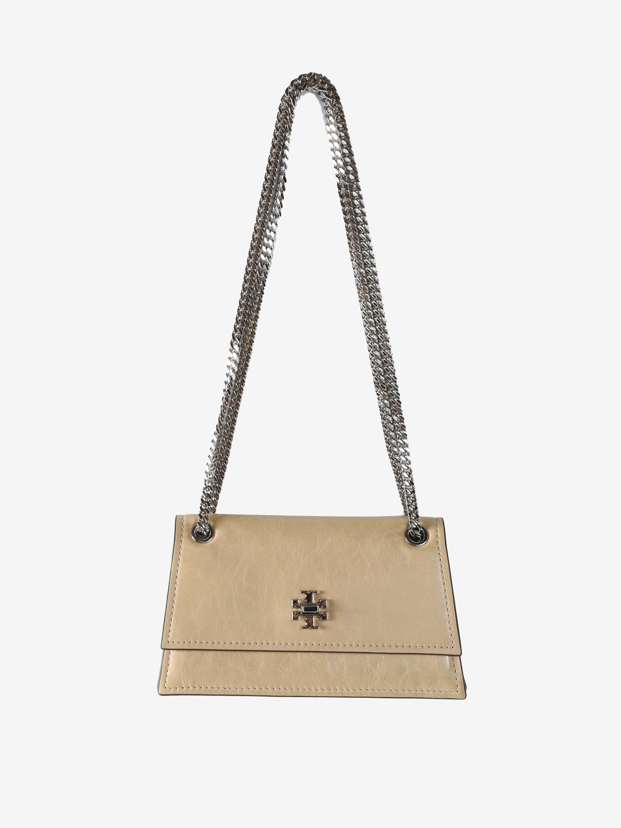 Tan bags, front view