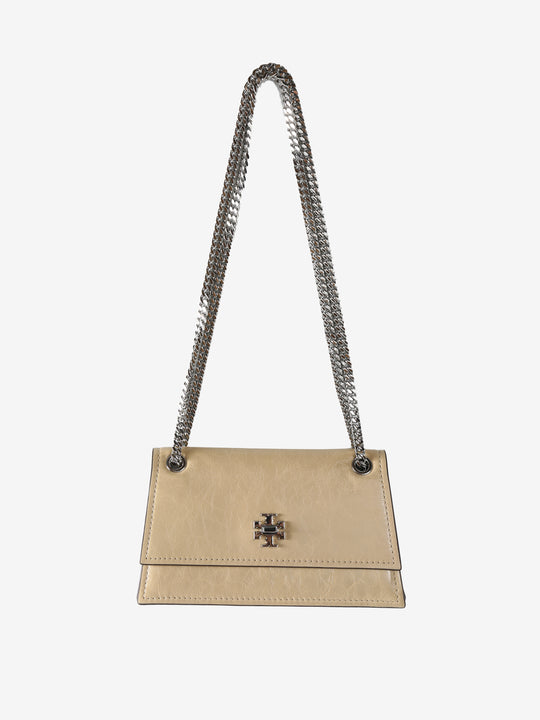 Tan bags, front view