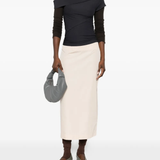 navy t-shirt, full body view