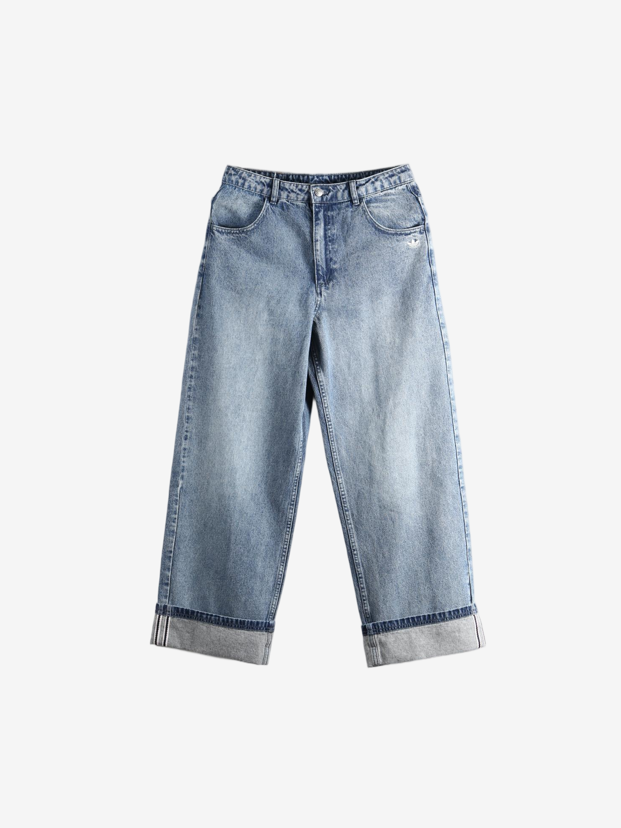 Blue pants, front view