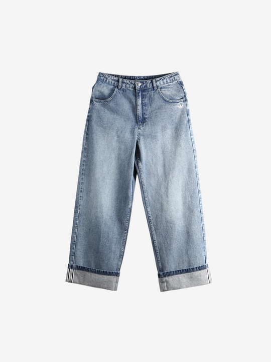 Blue pants, front view