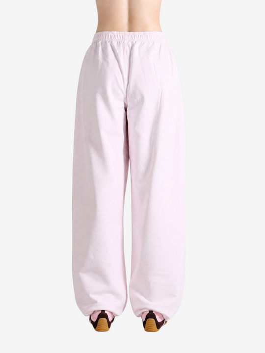 Pink pants, full body view