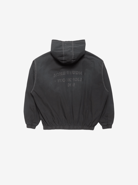 Black jacket, back view