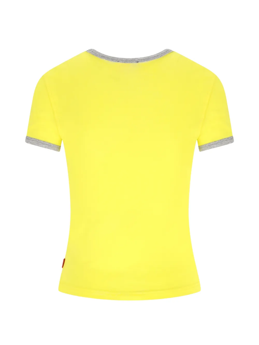 Yellow t-shirts, back view